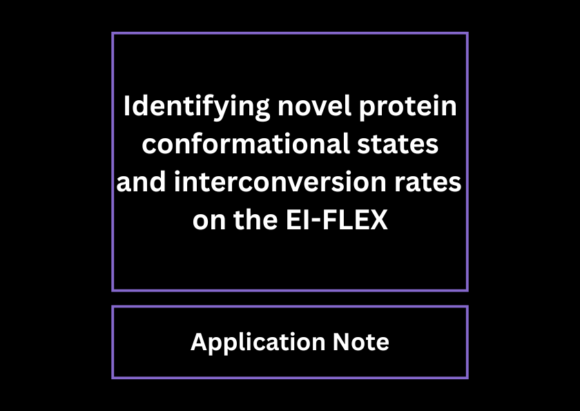 Title thumbnail: Identifying novel protein conformational states and interconversion rates on the EI-FLEX